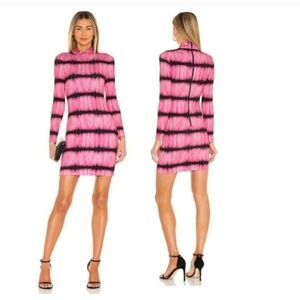 ALICE + OLIVIA Delora Tie Dye Mock Neck  Mini Dress Size 4